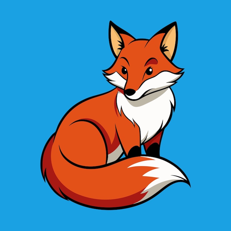 Vector fox lying down vector