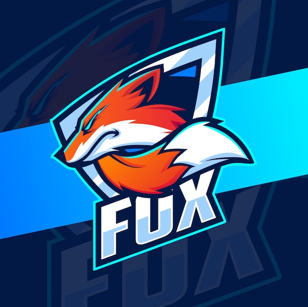 Fox mascot esport logo design