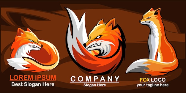 Fox mascot logo design vector, fox logo mascot sport illustration. modern icons for logos and emblem