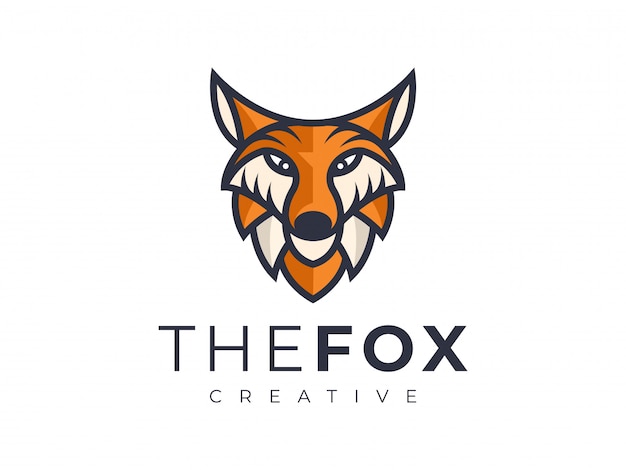 Logo della mascotte fox con logo