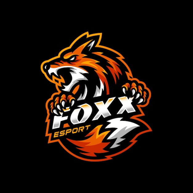 Логотип талисмана лисы киберспорт игры