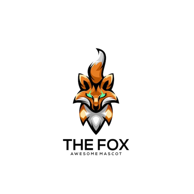 Шаблон логотипа талисмана лисы