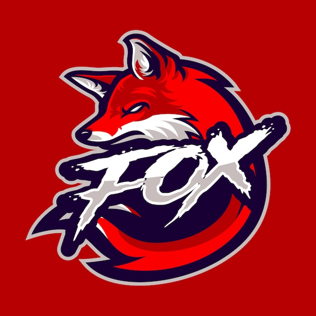 Vettore mascotte fox per logo sportivo