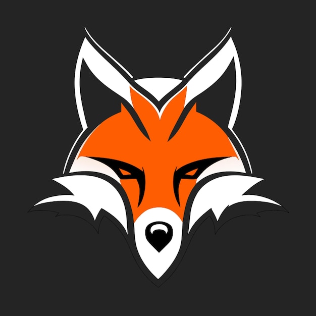 Premium Vector | Fox mascotte logo flat minimalistic white background ...