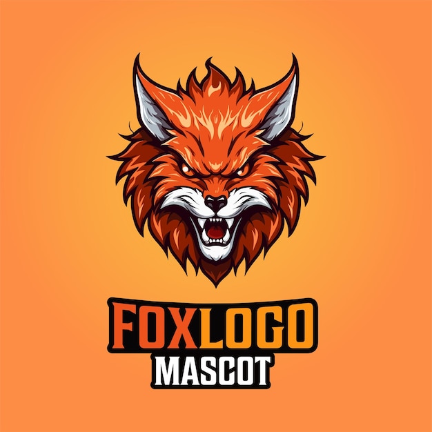 Fox mascotte logo ontwerp Fox vectorillustratie