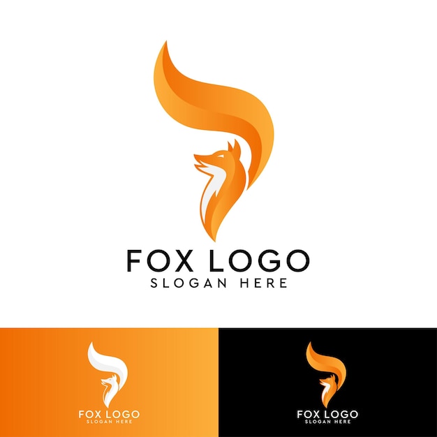 Fox moderne logo sjabloon