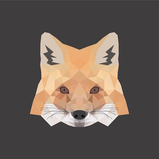 Vector the fox polygon illustration