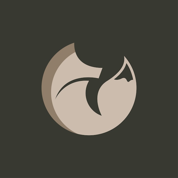 Volpe silhouette logo design concept vector animal silhouette logo design template