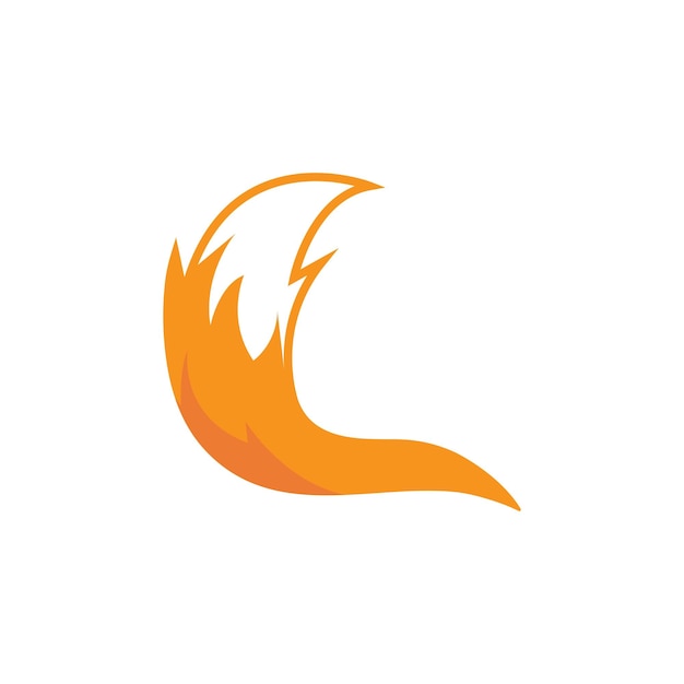 Vector fox tail icon vector template