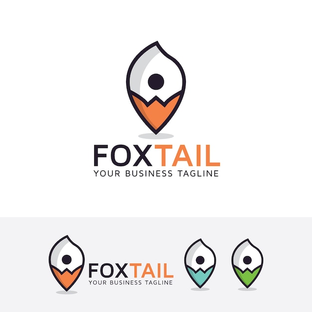 Fox tail point logo template