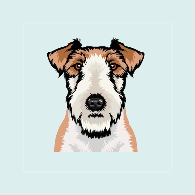 Fox Terrier Hondenhoofd illustratie vector