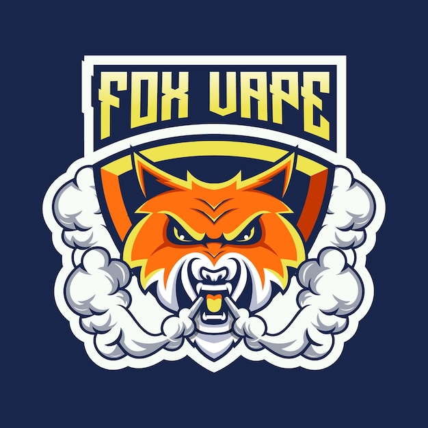 Fox vape mascot best logo design good use for symbol identity emblem badge and more