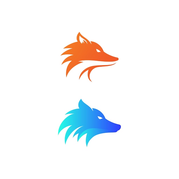 Fox vector illustration silhouette icon design