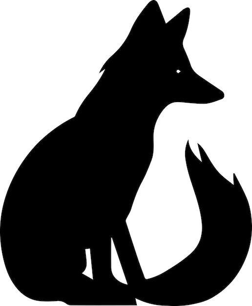 fox vector silhouette illustration