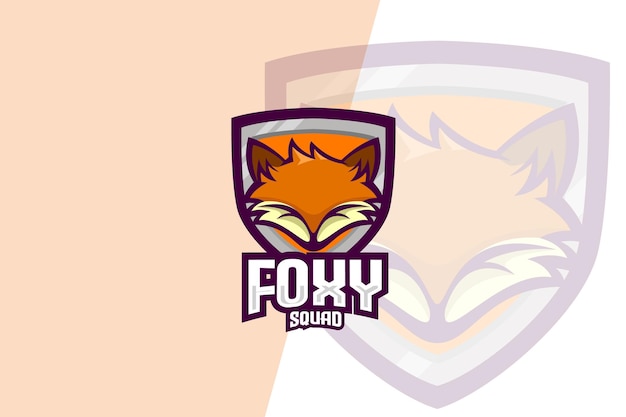 Vettore logo fox warrior e sport
