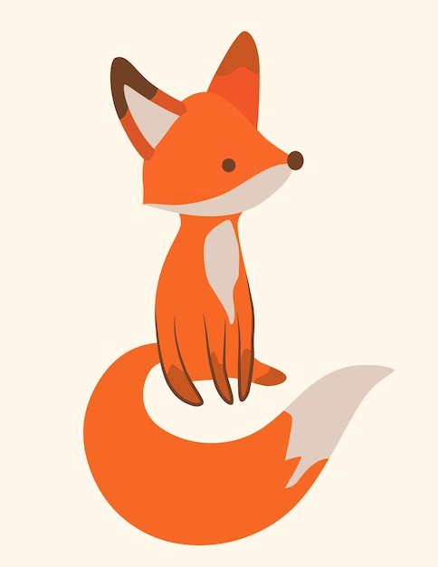 A fox with a tail that says fox