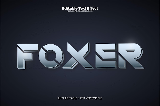 Foxer style editable text effect in modern trend style