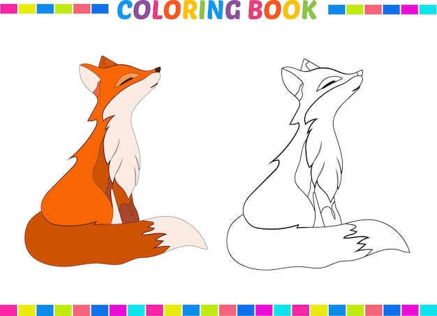 foxes coloring pages for kids