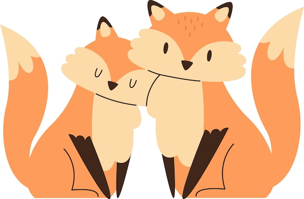 foxes couple animal