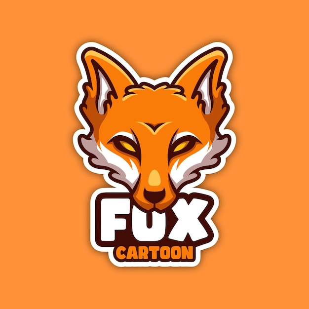 Logo esport della mascotte dei cartoni animati creativi delle volpi