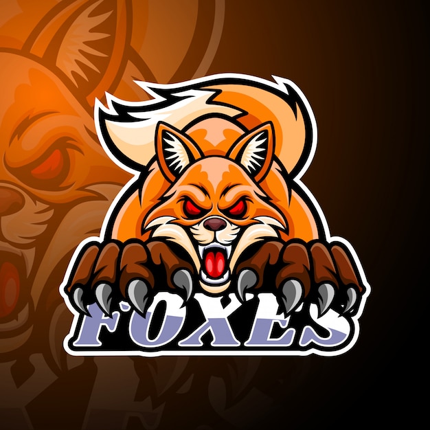 Foxes esport logo mascotte