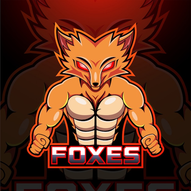 Foxes esport mascot logo