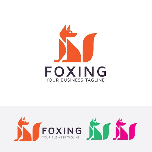 Foxing abstracte logo sjabloon