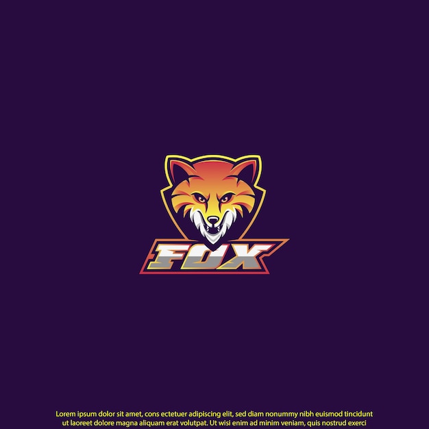 Foxs mascot esport logo design good use for symbol emblem identyti brand and more