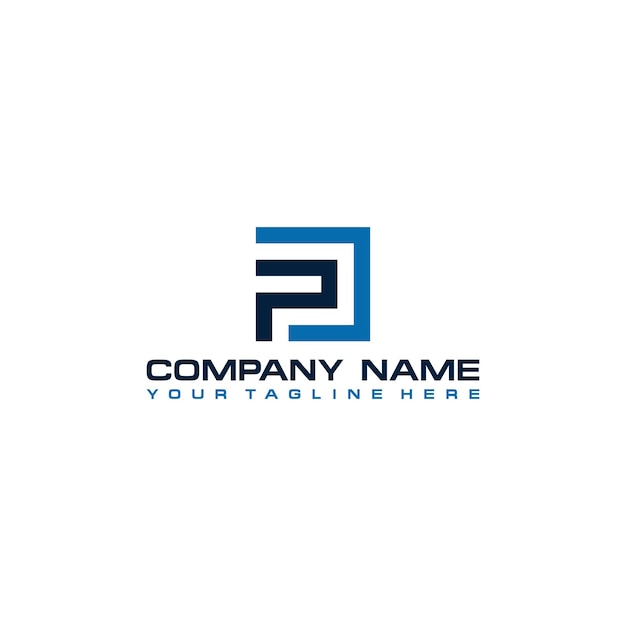 Вектор Первоначальный дизайн логотипа fp для вашей компании