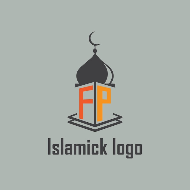 FP Islamic logo with mosque icon design
