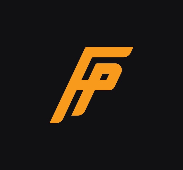 FP letter gebaseerde logo ontwerp vector