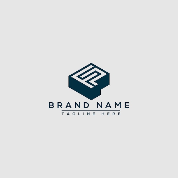 FP Logo Design Template Vector Graphic Branding Element.