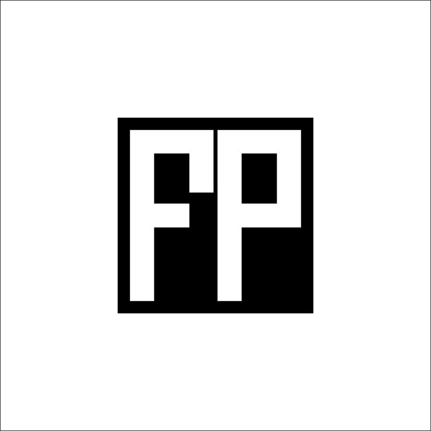 FP Modern Letter Combination Logo Minimalistic Design