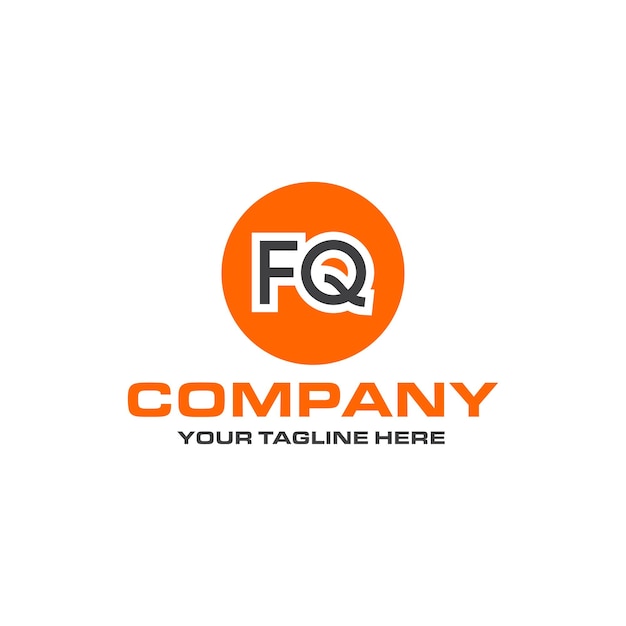 FQ letter rounded shape logo design