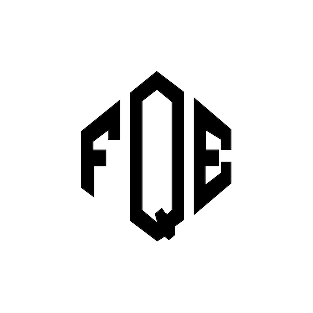 Vector fqe letter logo ontwerp met veelhoek vorm fqe veelhoek en kubus vorm logo ontwerp fqe zeshoek vector logo sjabloon witte en zwarte kleuren fqe monogram bedrijf en vastgoed logo