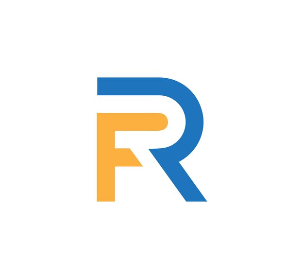 Вектор дизайна логотипа буквы FR