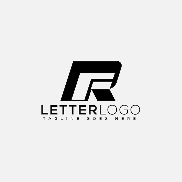 FR Logo Design Template Vector Graphic Branding Element