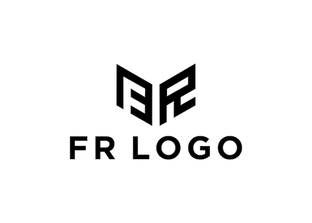 fr logo ontwerp vectorillustratie