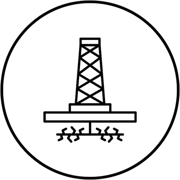 Vector fracking icon vector image can be used for petrol industry