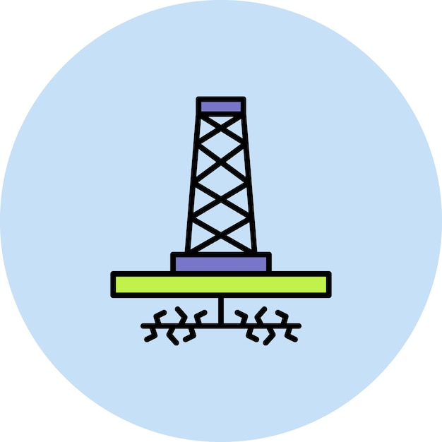 Immagine vettoriale dell'icona di fracking può essere utilizzata per l'industria petrolifera