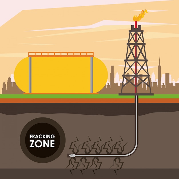 Fracking zone petroleum industry