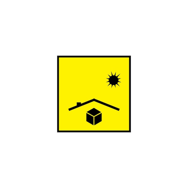 Fragile logo icon vector concept design