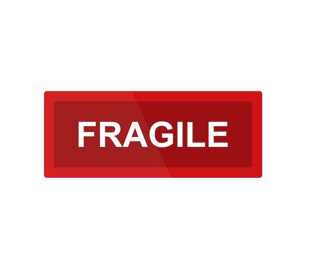 Vettore segno fragile