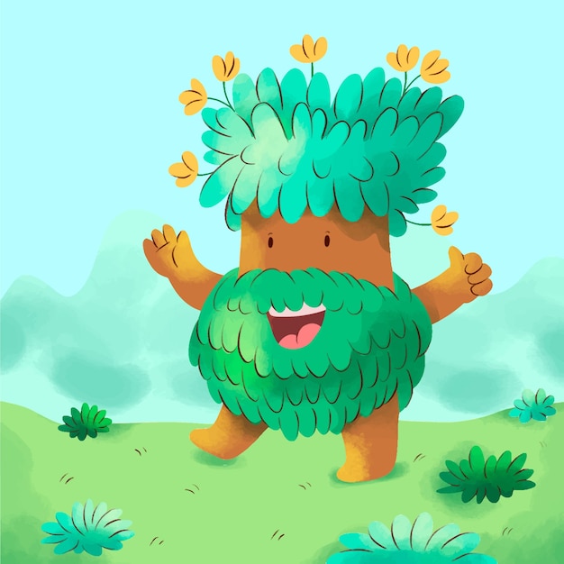 Frailejon character illustration