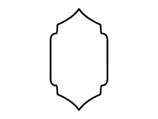 Vector frame achtergrond islamitische lijnkunst