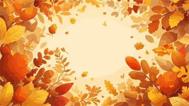 Vector a frame of autumn leaves with a place for text
