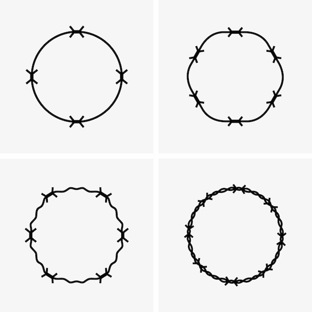 Vector frame barbed wire