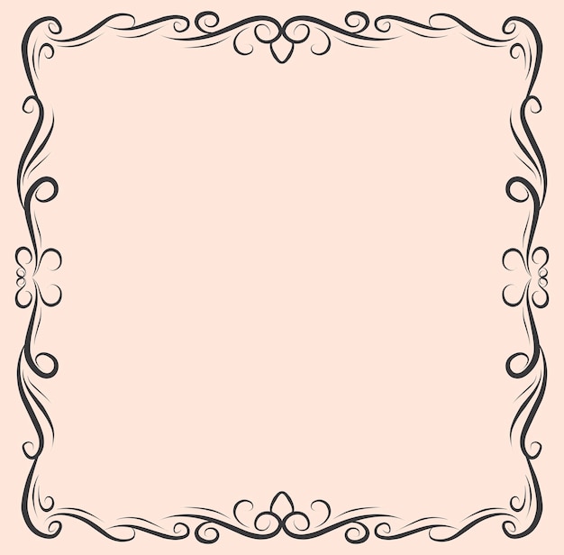 frame border floral pattern design