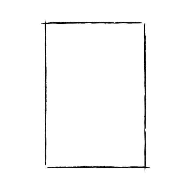 Vector frame border grunge shape icon for decorative vintage doodle element for design