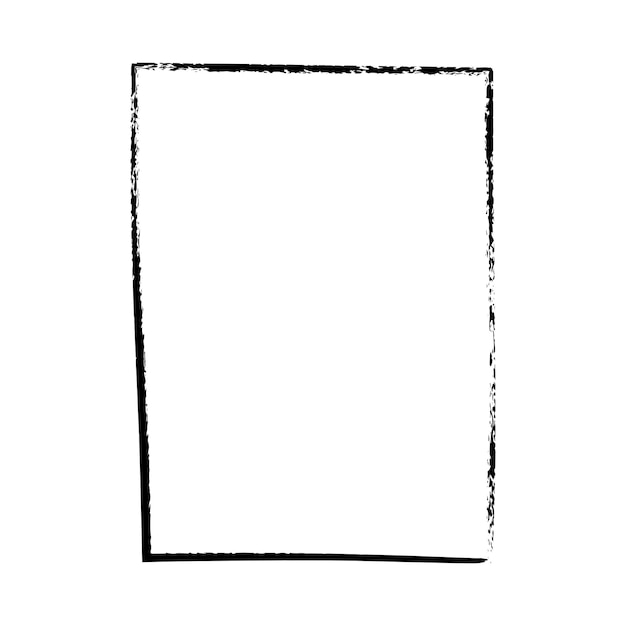 Frame border grunge shape icon vertical rectangle decorative doodle element for design